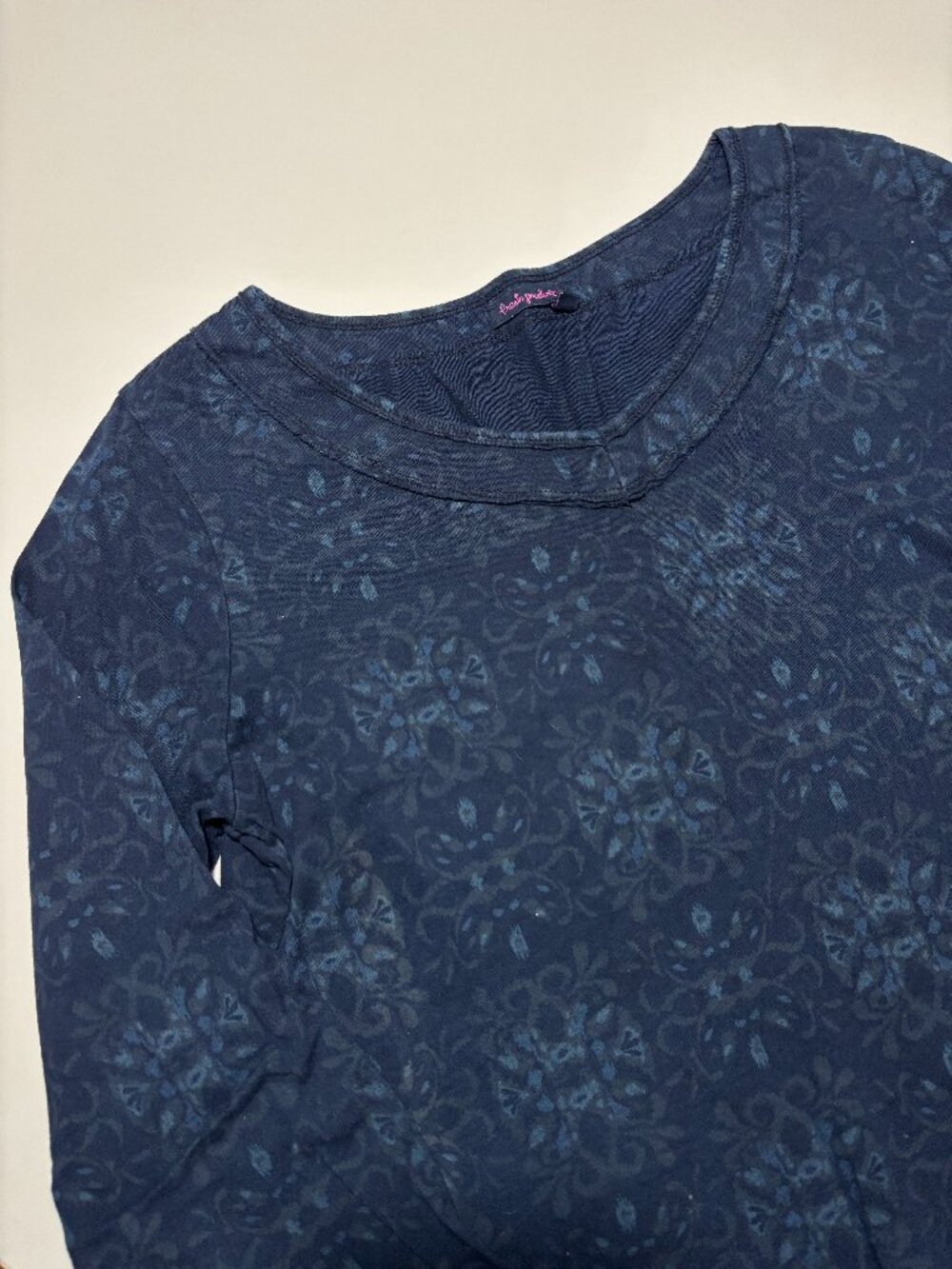 Fresh Produce Navy Blues 3/4 Long Sleeve Cotton T-Shirt